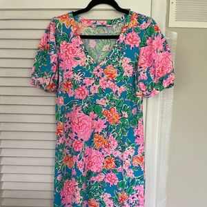 Lilly Pulitzer Floral Tee Shirt Dress